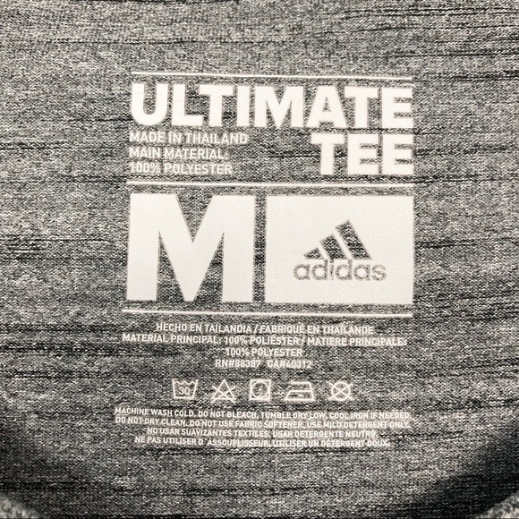 𝅺adidas Ultimate Tee Multi Shade Gray Long Sleeve - Picture 3 of 9